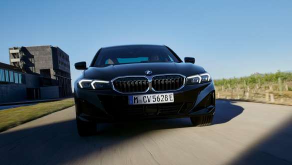 BMW 3 Series Sedan plug-in hybrid G20 front view BMW 3 Series Sedan plug-in hybrid G20 front view driving