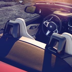 BMW Z4 Roadster front seats View onto the front seats of the BMW Z4 Roadster