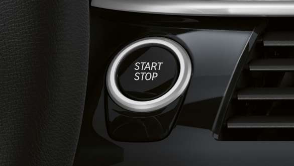 Adaptive suspension BMW 5 Series Sedan G30 Adaptive suspension BMW 5 Series Sedan G30 Facelift 2020 close-up Start/Stop Button