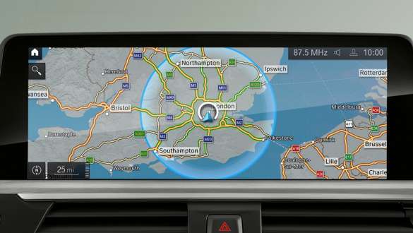 BMW 745e Sedan plug-in hybrid G11 G12 Control Display close-up BMW 745e Sedan plug-in hybrid G11 G12 Control Display close-up