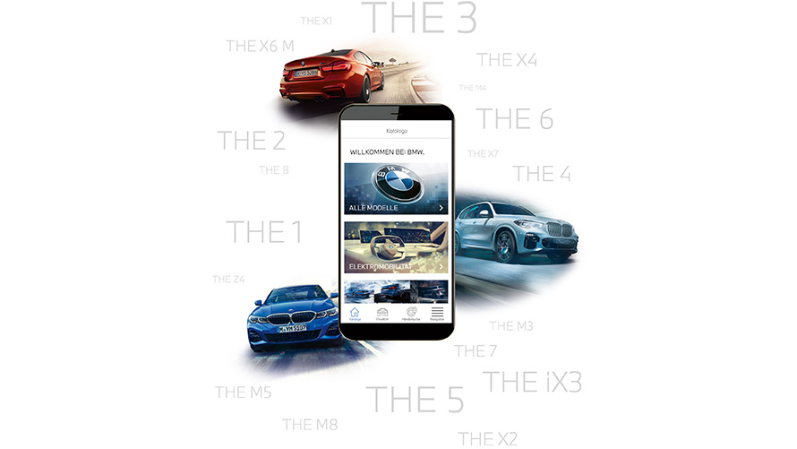 BMW Brochure app BMW Brochure App on the Smartphone