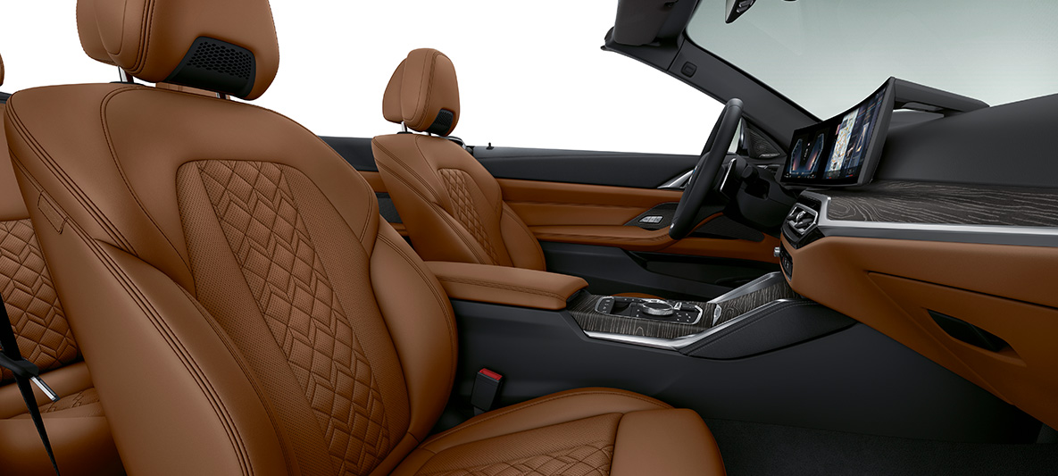 BMW Individual full leather trim 'Merino' Tartufo BMW 4 Series Convertible Individual 2020 G23 Interior BMW Individual full leather trim 'Merino' Tartufo BMW 4 Series Convertible Individual G23 2020 interior