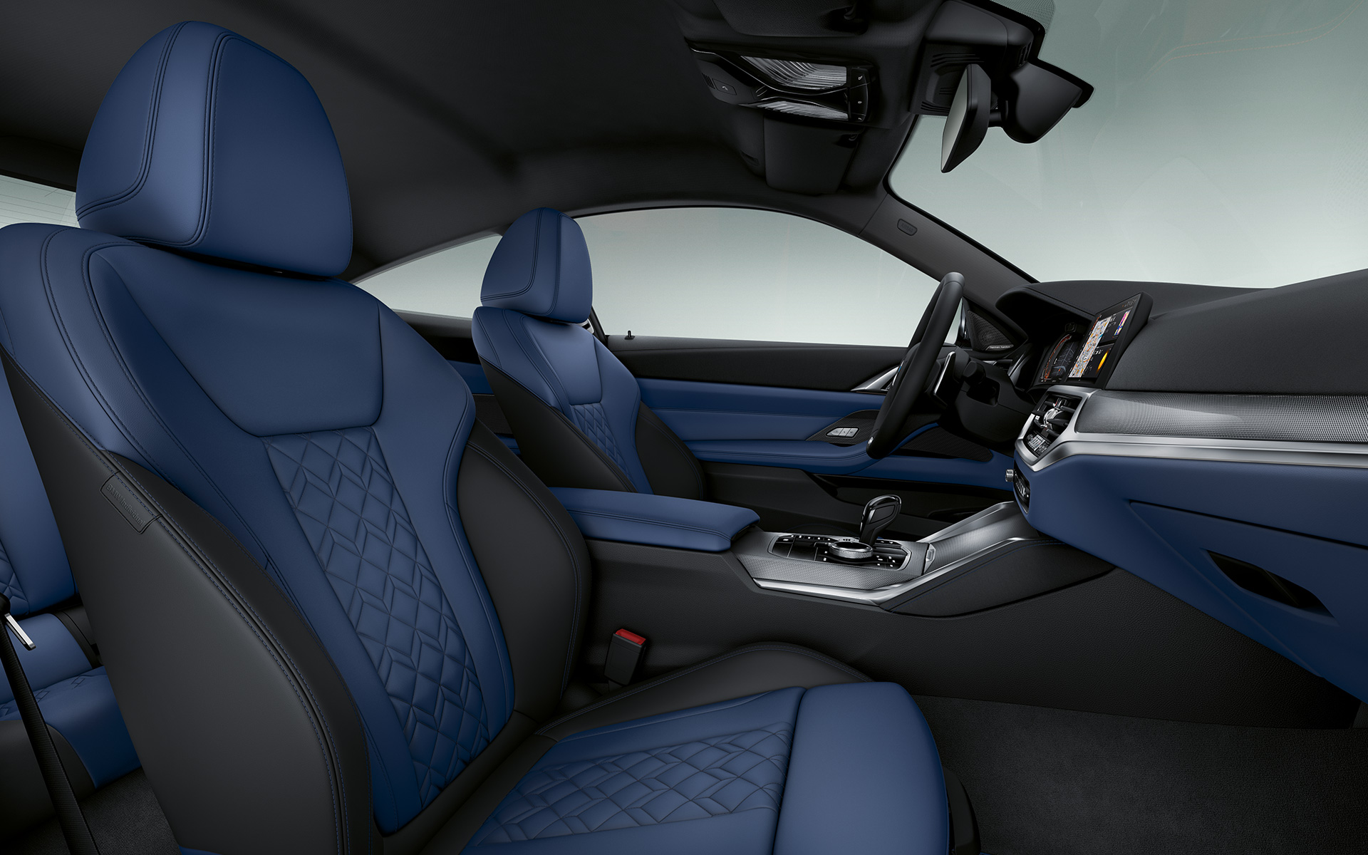 BMW 4 Series Coupé Individual G22 2020 รุ่นย่อยเบาะหนัง 'Merino' สี Fjord Blue/Black จาก BMW Individual BMW 4 Series Coupé Individual G22 2020 รุ่นย่อยเบาะหนัง 'Merino' สี Fjord Blue/Black จาก BMW Individual