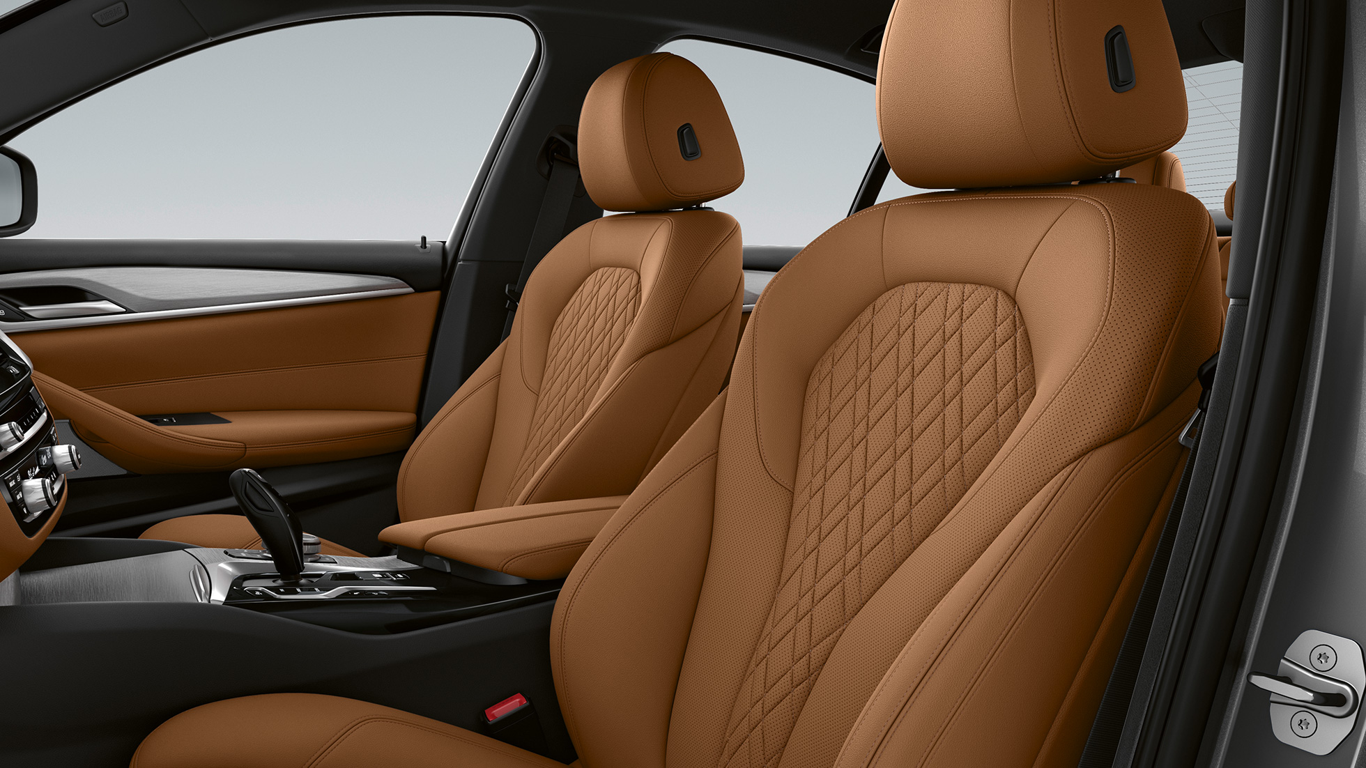 Upholstery BMW 5 Series Sedan G30 Basic equipment Upholstery in Sensatec Cognac BMW 5 Series Sedan 540i G30 2020 Basic equipment interior