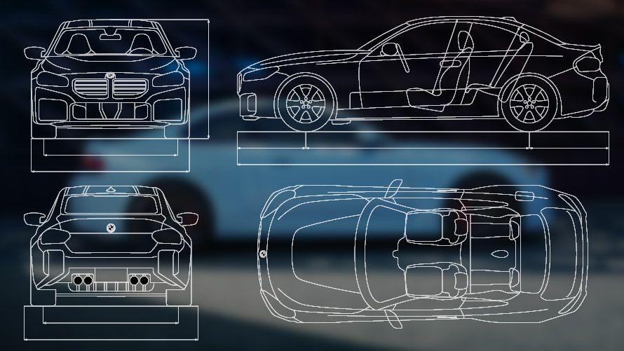 BMW M2 Automobiles G87 G42 รูปโฉมภายนอก รูปโฉมภายนอกของ BMW M2 Automobiles G87 G42