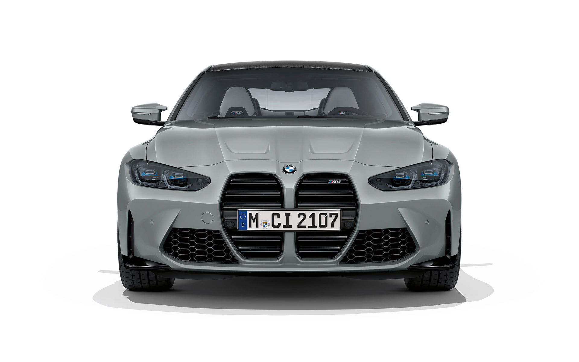 BMW M4 Coupé G82 2020 Brooklyn Grey metallic front view 