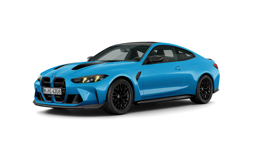 BMW M4 CS สี Riviera Blue มุมมองภายนอก BMW M4 CS 2024 สี Riviera Blue มุมมองภายนอก