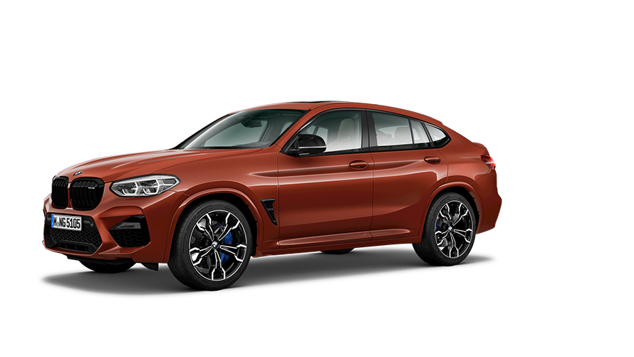 มุมมองด้านข้างแบบสามในสี่ส่วนของ BMW X Series BMW X4 M Automobiles G02 MP