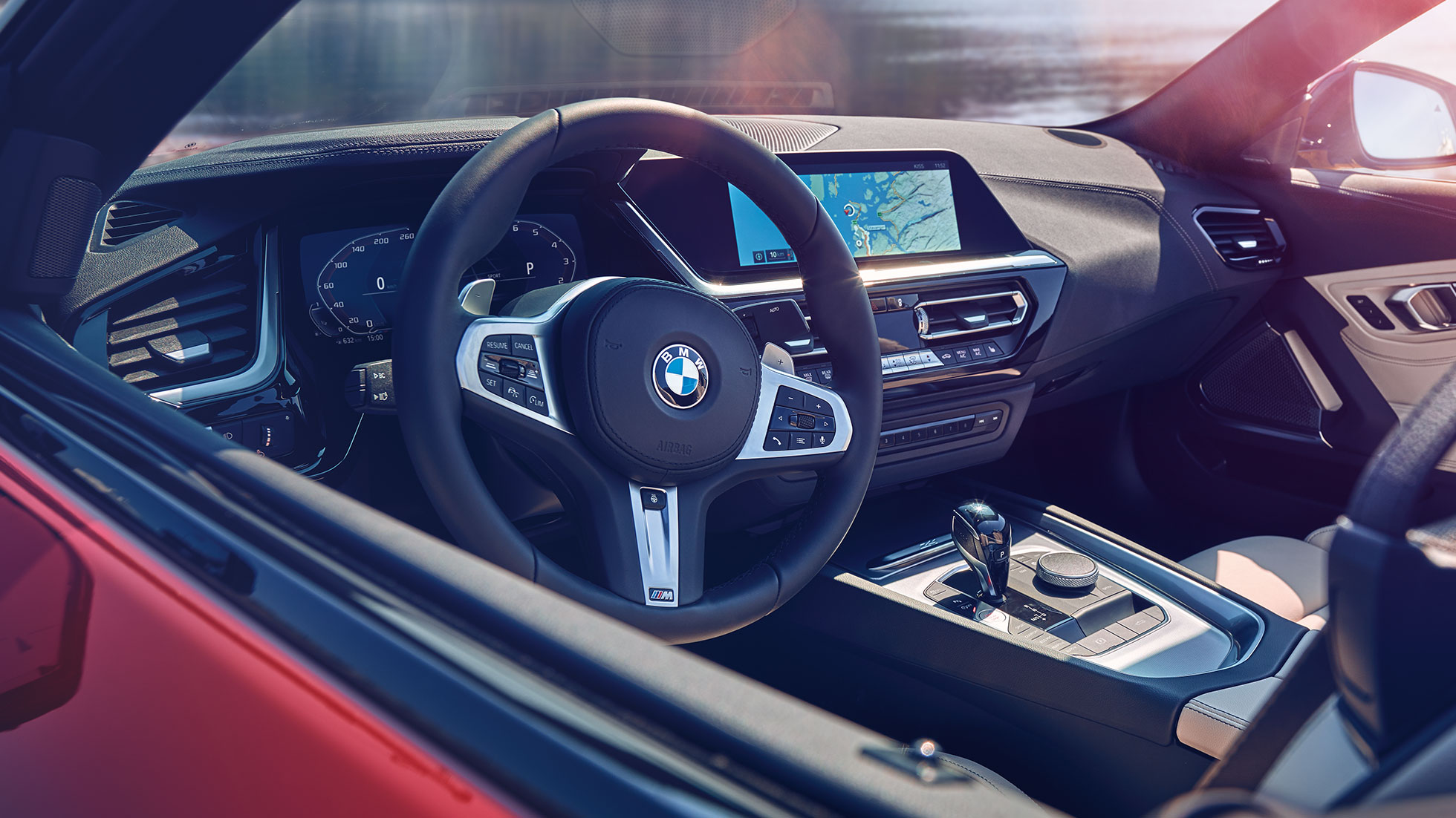 BMW Z4 Roadster cockpit View into cockpit of the BMW Z4 Roadster