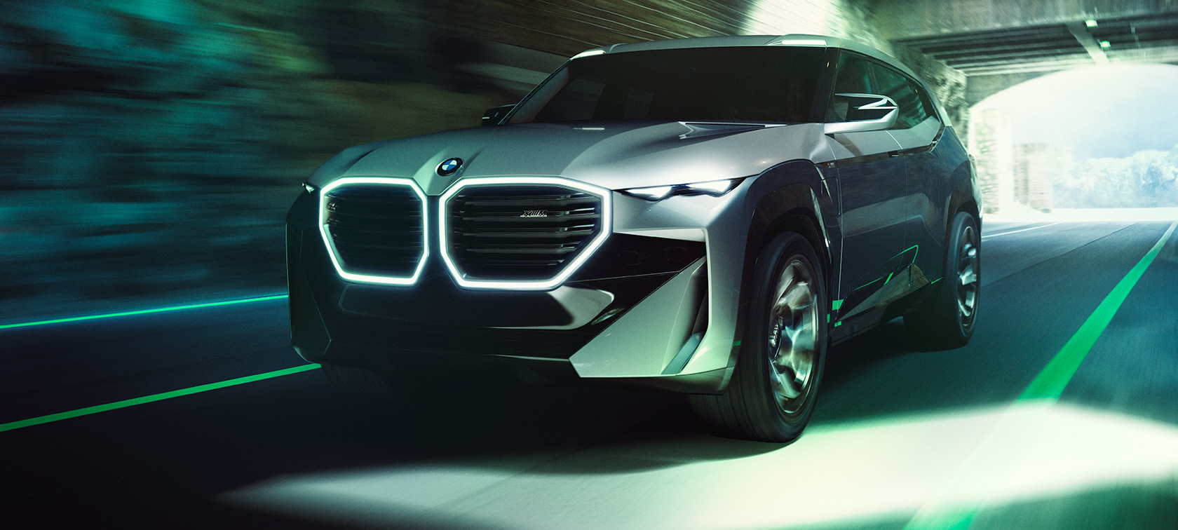 BMW Concept XM (G09) ภาพด้านหน้ามุมเฉียง BMW Concept XM (G09) ภาพด้านหน้ามุมเฉียง