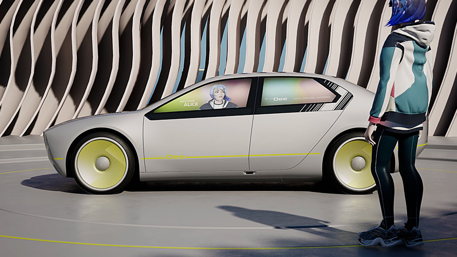 ภาพอวาตาร์ส่วนตัวใน BMW i Vision Dee ภาพอวาตาร์ส่วนตัวในรถยนต์ภายใต้วิสัยทัศน์ BMW i Vision Dee