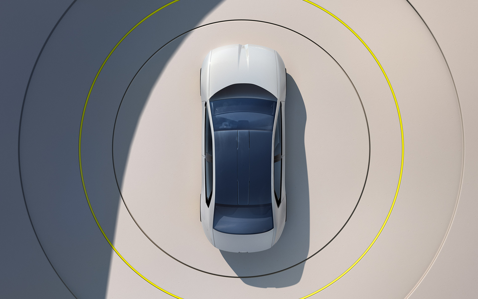มุมมองจากด้านบนการออกแบบภายนอก BMW i Vision Dee มุมมองจากด้านบนการออกแบบภายนอกรถยนต์ภายใต้วิสัยทัศน์ BMW i Vision Dee