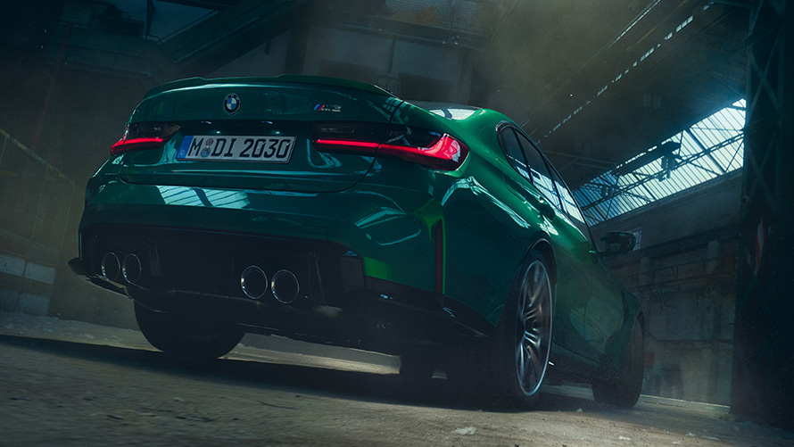 BMW M4 7/8 มุมมองด้านหลังที่มองมาจากด้านล่าง Remote Software Upgrade BMW M4 7/8 มุมมองด้านหลังที่มองมาจากด้านล่าง