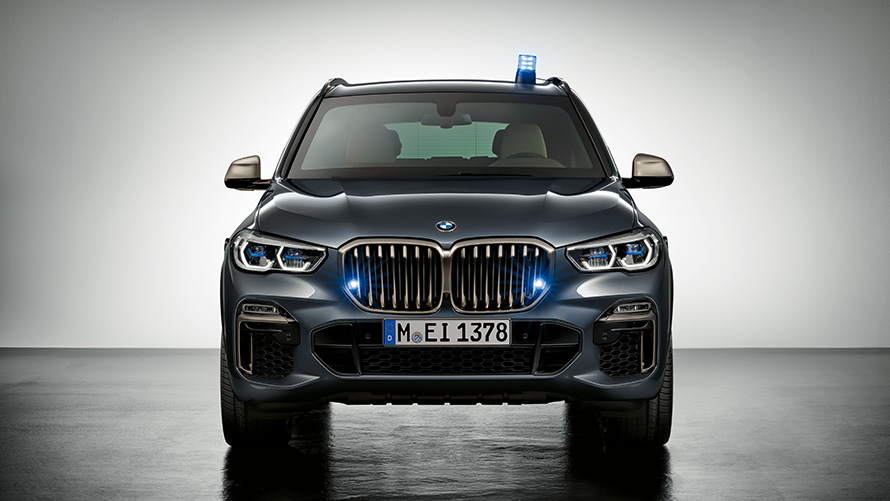 BMW Protection Vehicles Additional Equipment exterior blue light BMW Protection Vehicles Additional Equipment exterior blue light