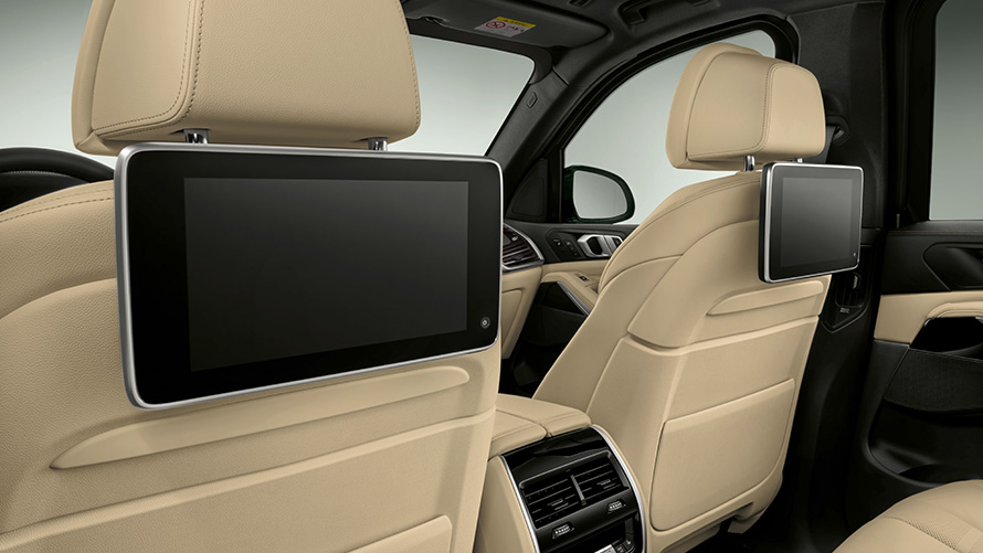 BMW Protection Vehicles Additional Equipment interior display on front seats BMW Protection Vehicles Additional Equipment interior display on front seats