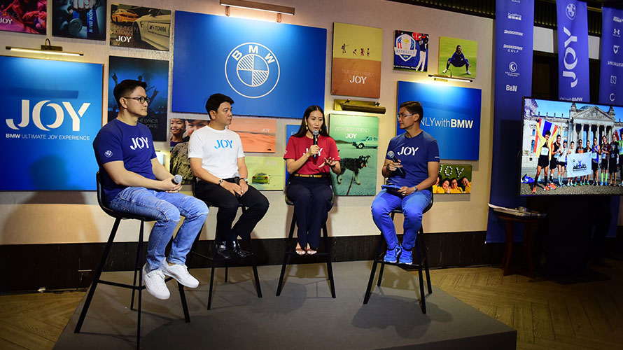 From left - Khun Boriphat Deevisetpunt Khun Kunpoj Kittiratsiri and Khun Jatuporn Dankul and Khun Krisda Utamote, Director Corporate Communications, BMW Group Thailand shared JOY experiences From left - Khun Boriphat Deevisetpunt Khun Kunpoj Kittiratsiri and Khun Jatuporn Dankul and Khun Krisda Utamote, Director Corporate Communications, BMW Group Thailand shared JOY experiences