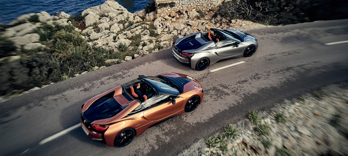 THE NEW BMW i8 Roadster. Clean wind in your hair. THE NEW BMW i8 Roadster. Clean wind in your hair.