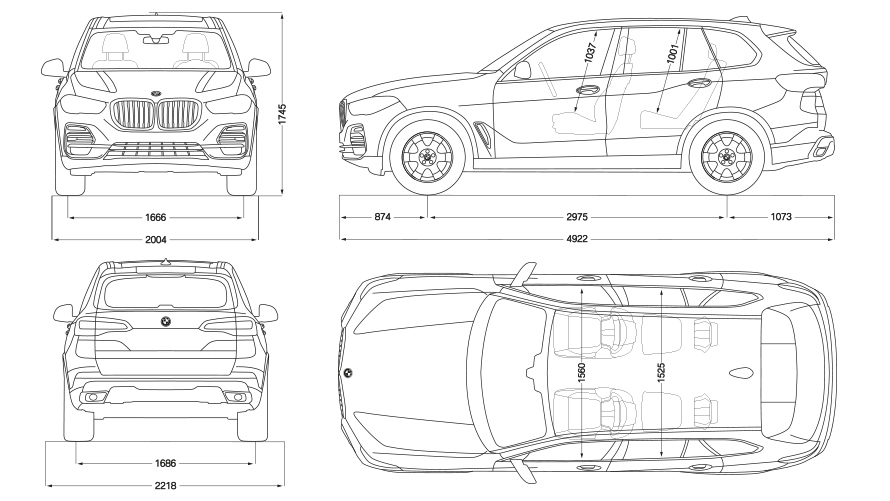 2013 BMW X5 (F15)  Technical Specs, Fuel consumption, Dimensions